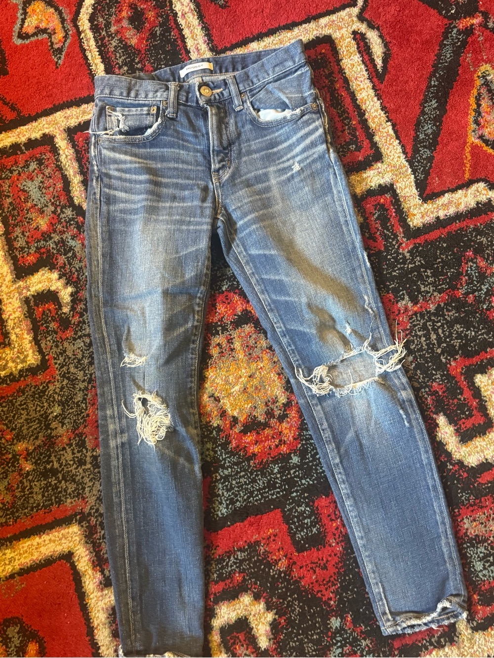 MOUSSY Distressed Medium Wash Denim Jeans